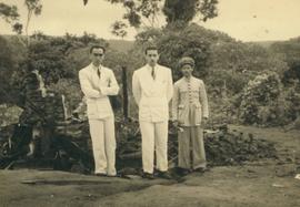 Celso Arcoverde de Freitas, Almir Castro, Mariano Ribeiro (esquerda para direita), sítio Brejo Velho