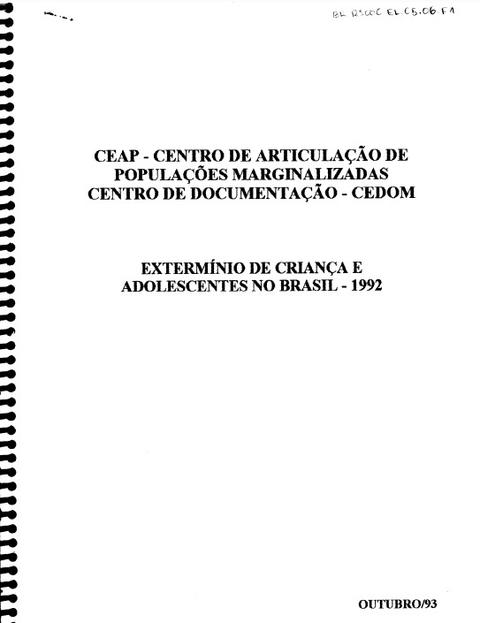 Extermínio de criança e adolescentes no Brasil - 1992
